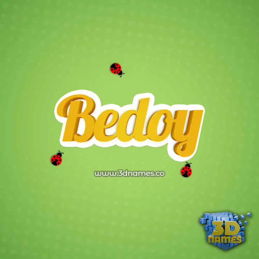 bedoy in Ladybugs style - 3D name wallpaper