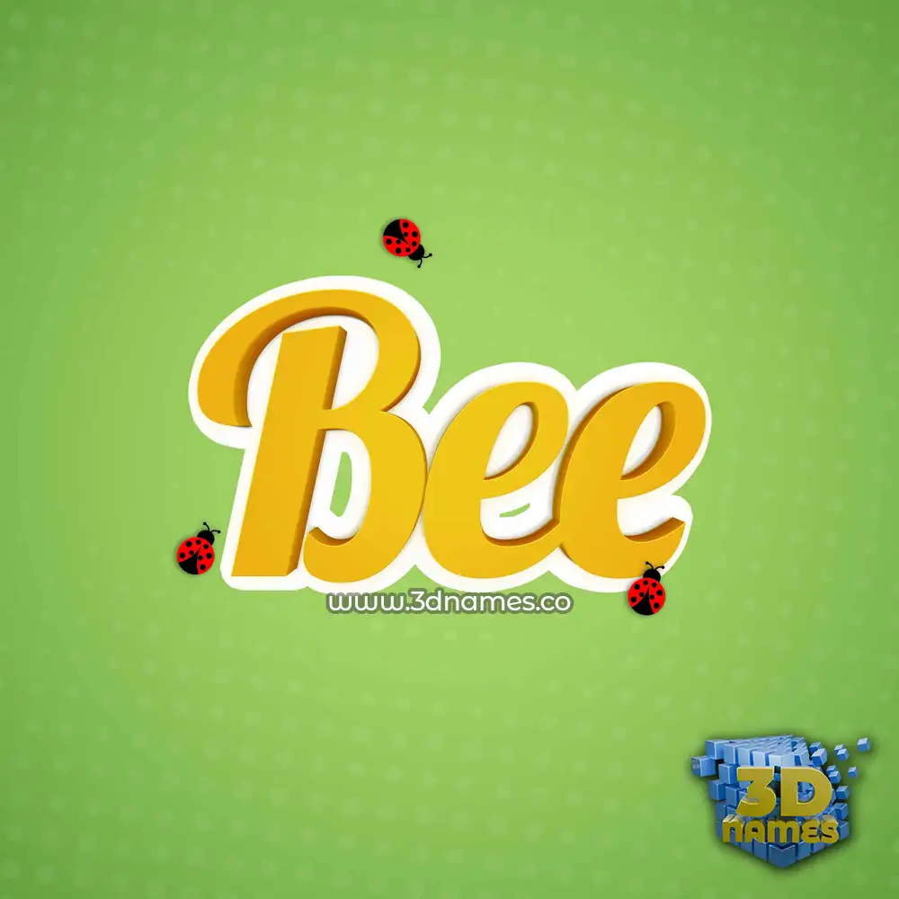 bee in Ladybugs style - 3D name wallpaper