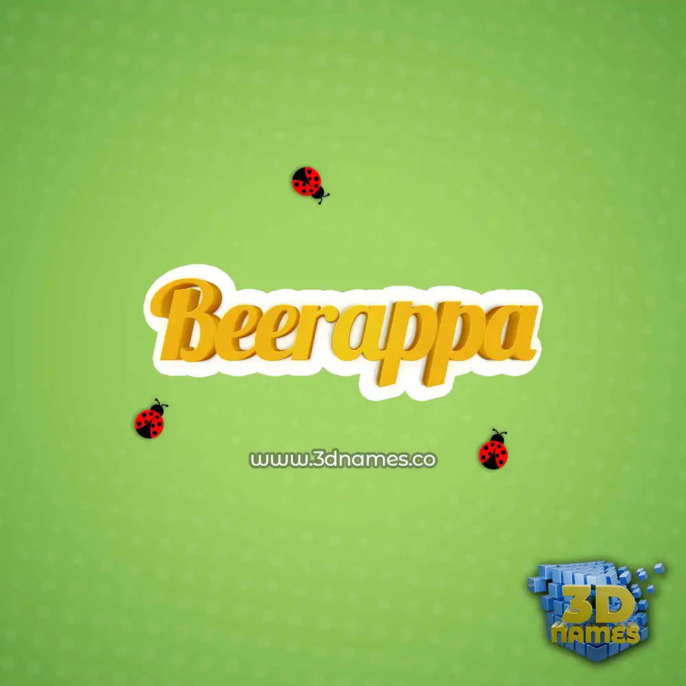 beerappa in Ladybugs style - 3D name wallpaper