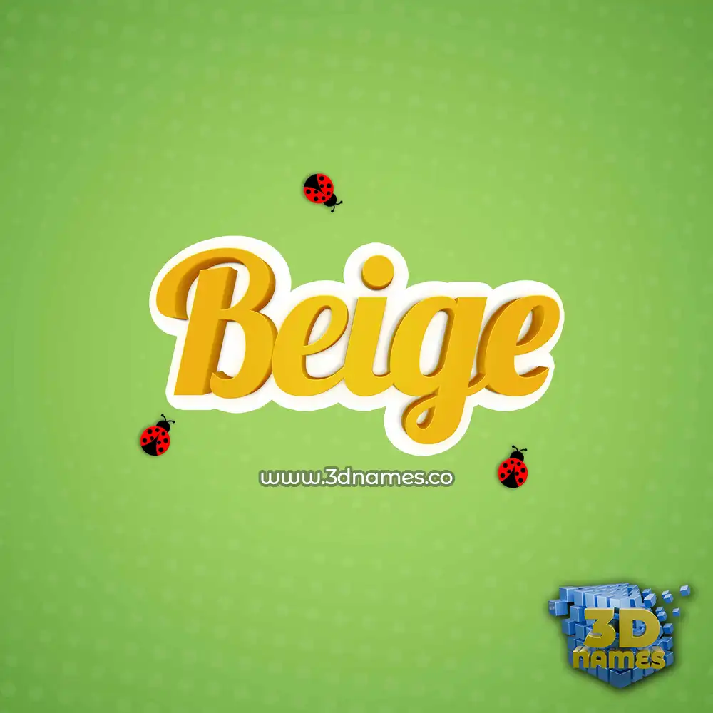 beige in Ladybugs style - 3D name wallpaper