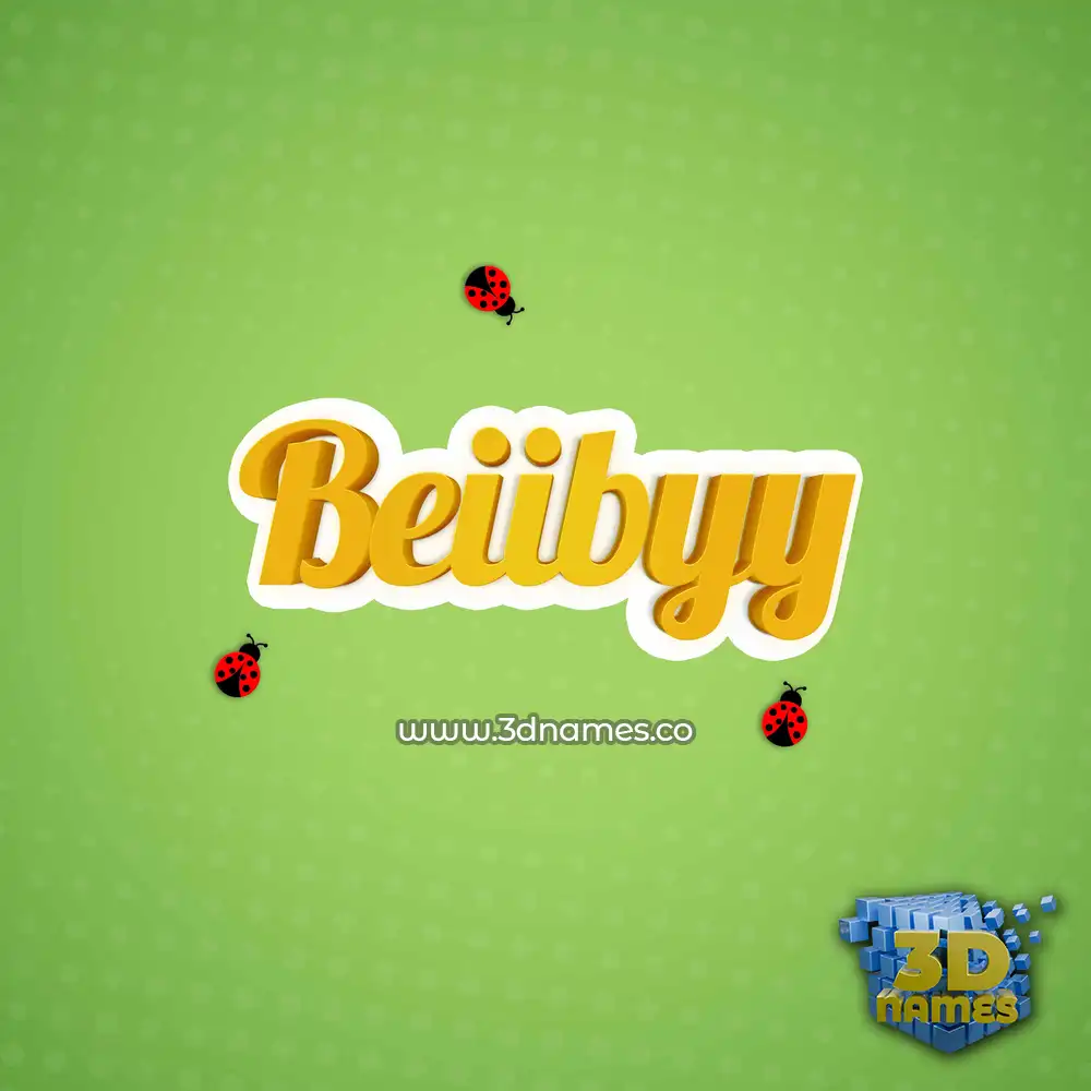 beiibyy in Ladybugs style - 3D name wallpaper