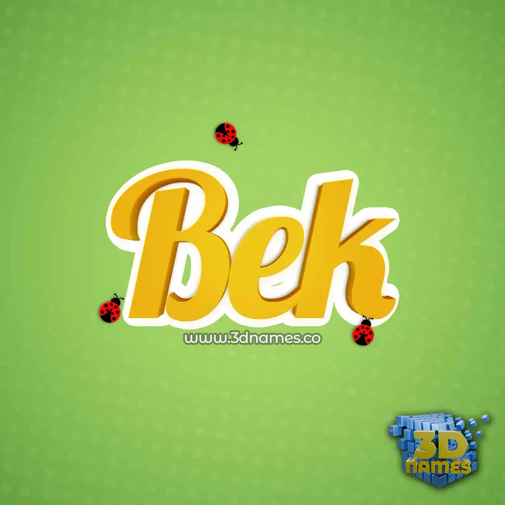 bek in Ladybugs style - 3D name wallpaper