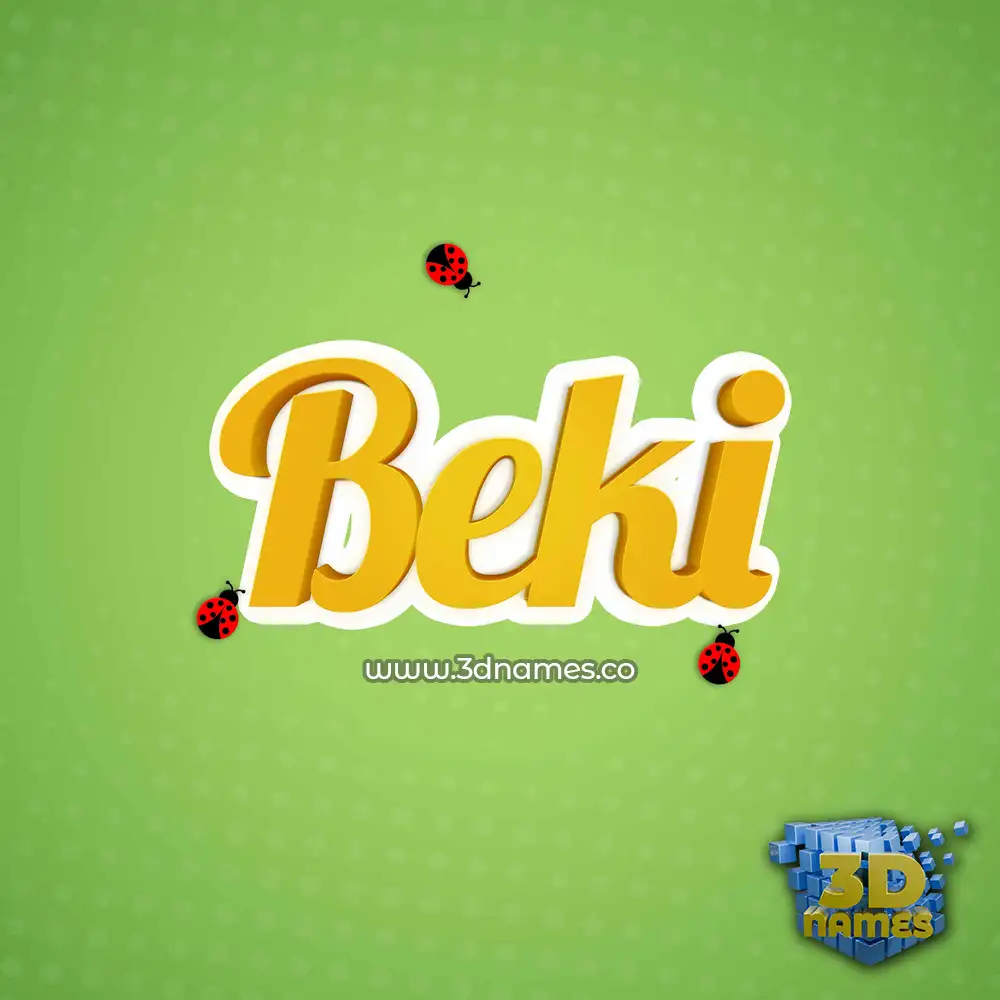 beki in Ladybugs style - 3D name wallpaper