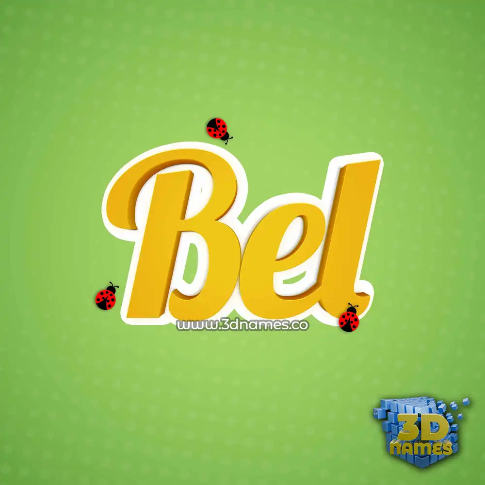 bel in Ladybugs style - 3D name wallpaper