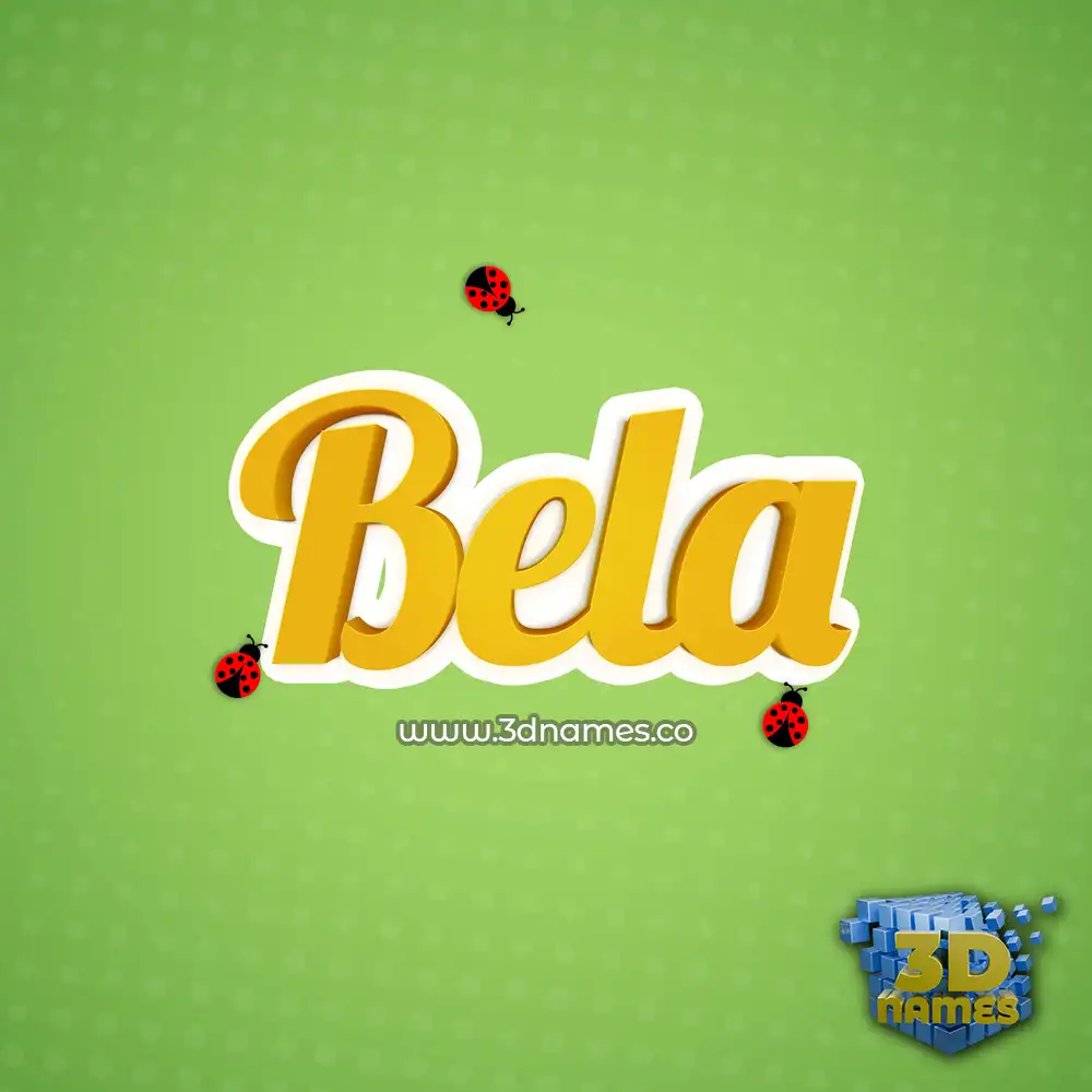 bela in Ladybugs style - 3D name wallpaper