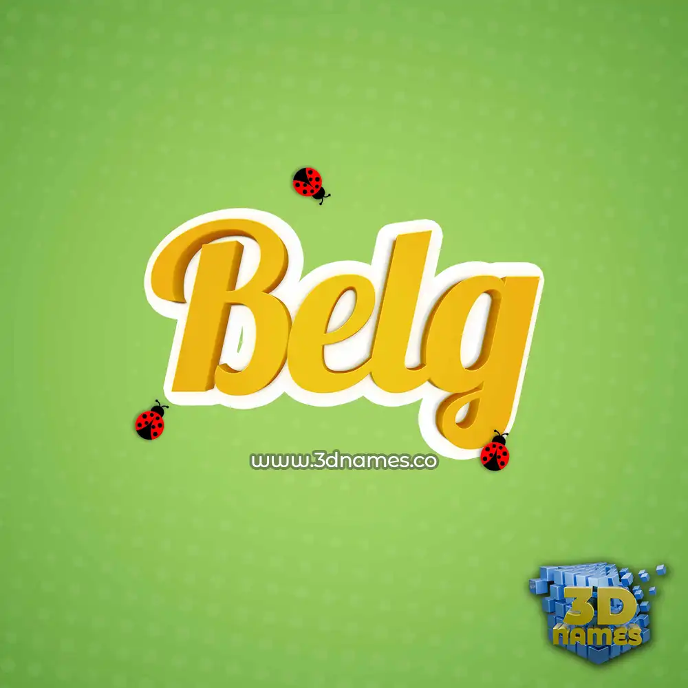 belg in Ladybugs style - 3D name wallpaper