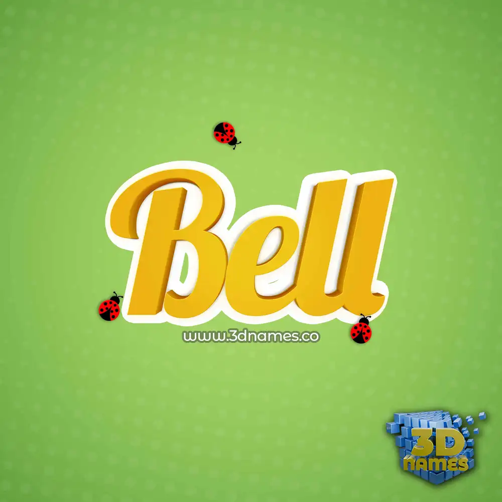 bell in Ladybugs style - 3D name wallpaper
