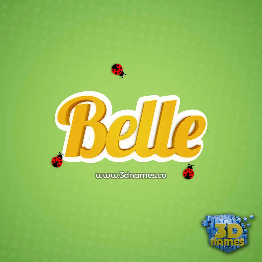 belle in Ladybugs style - 3D name wallpaper