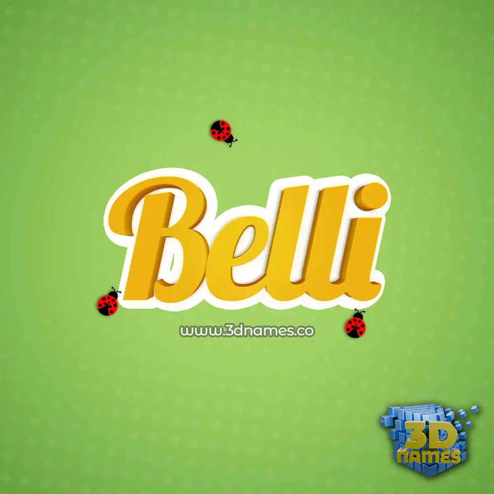 belli in Ladybugs style - 3D name wallpaper