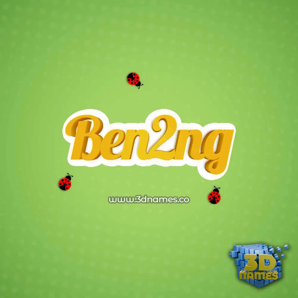 ben2ng in Ladybugs style - 3D name wallpaper