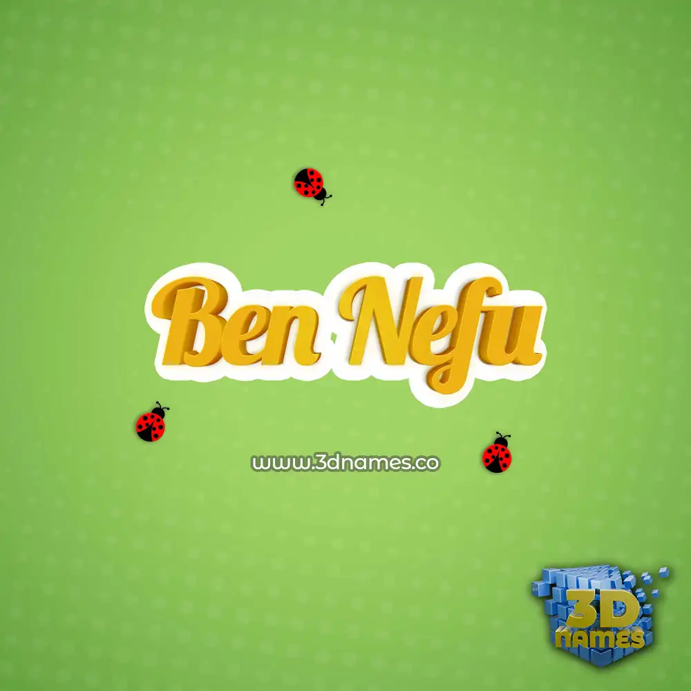 ben nefu in Ladybugs style - 3D name wallpaper