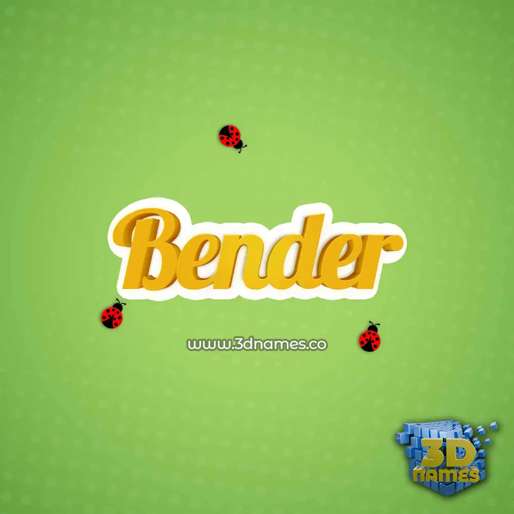 bender in Ladybugs style - 3D name wallpaper