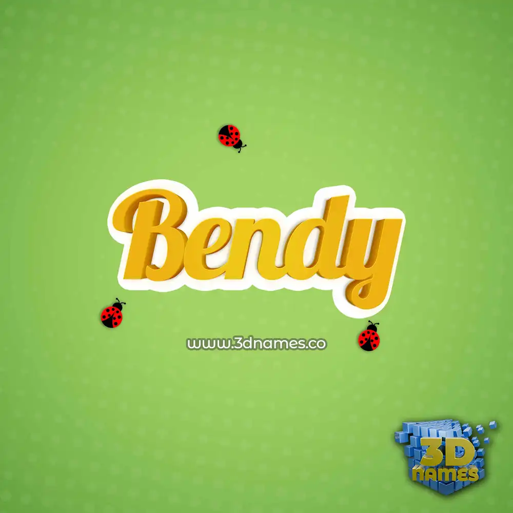 bendy in Ladybugs style - 3D name wallpaper