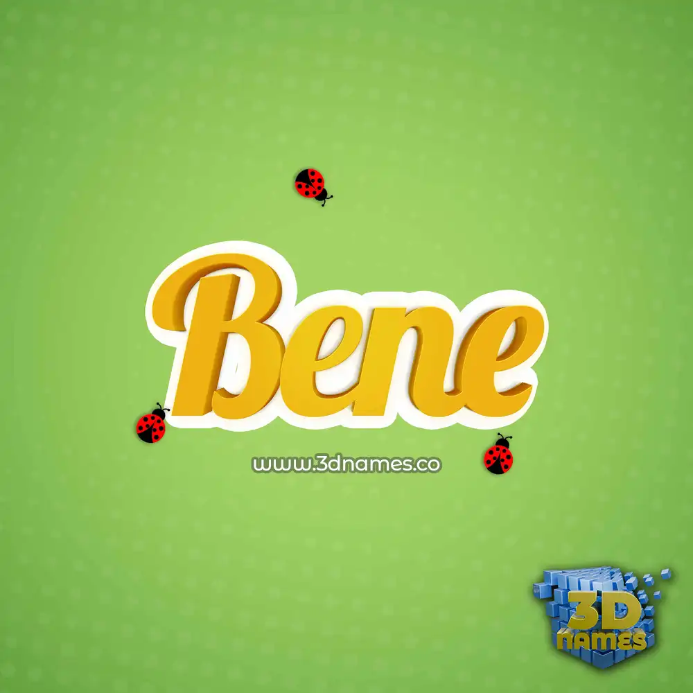 bene in Ladybugs style - 3D name wallpaper