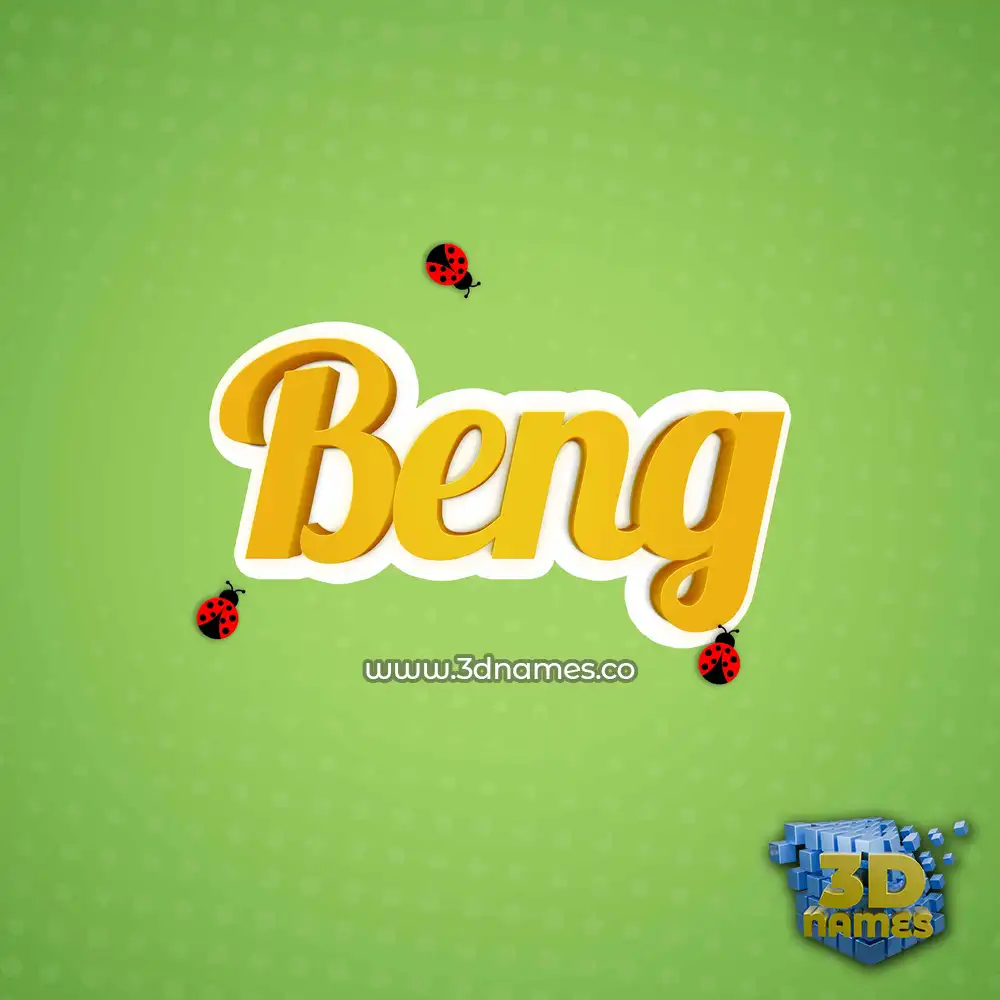 beng in Ladybugs style - 3D name wallpaper