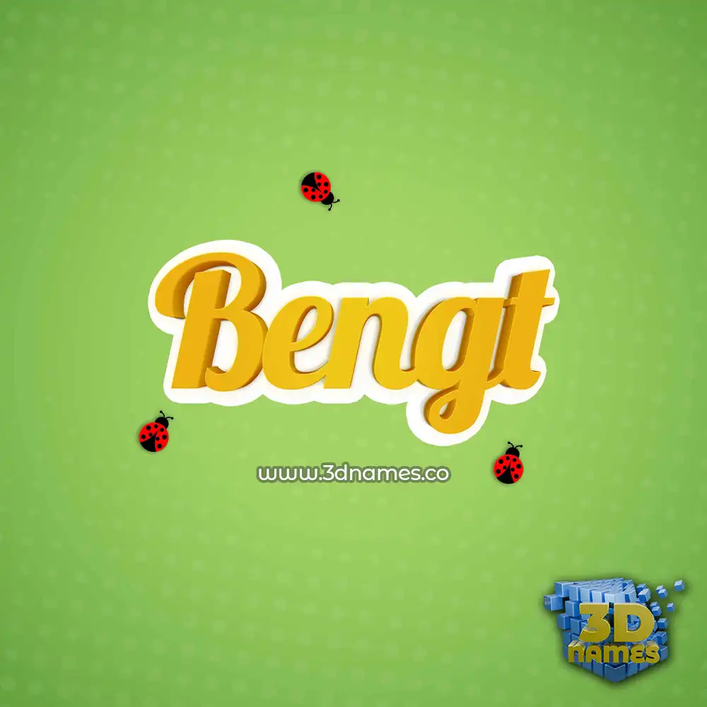 bengt in Ladybugs style - 3D name wallpaper