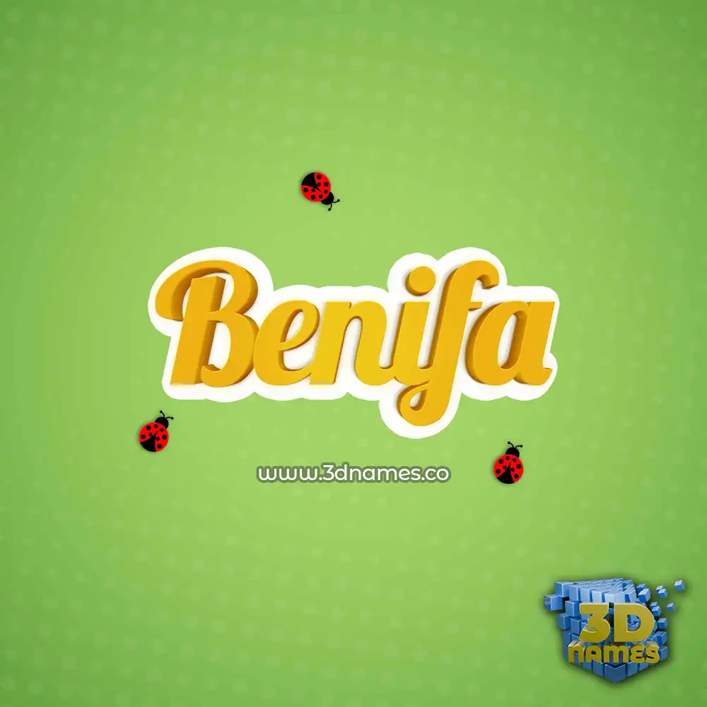 benifa in Ladybugs style - 3D name wallpaper