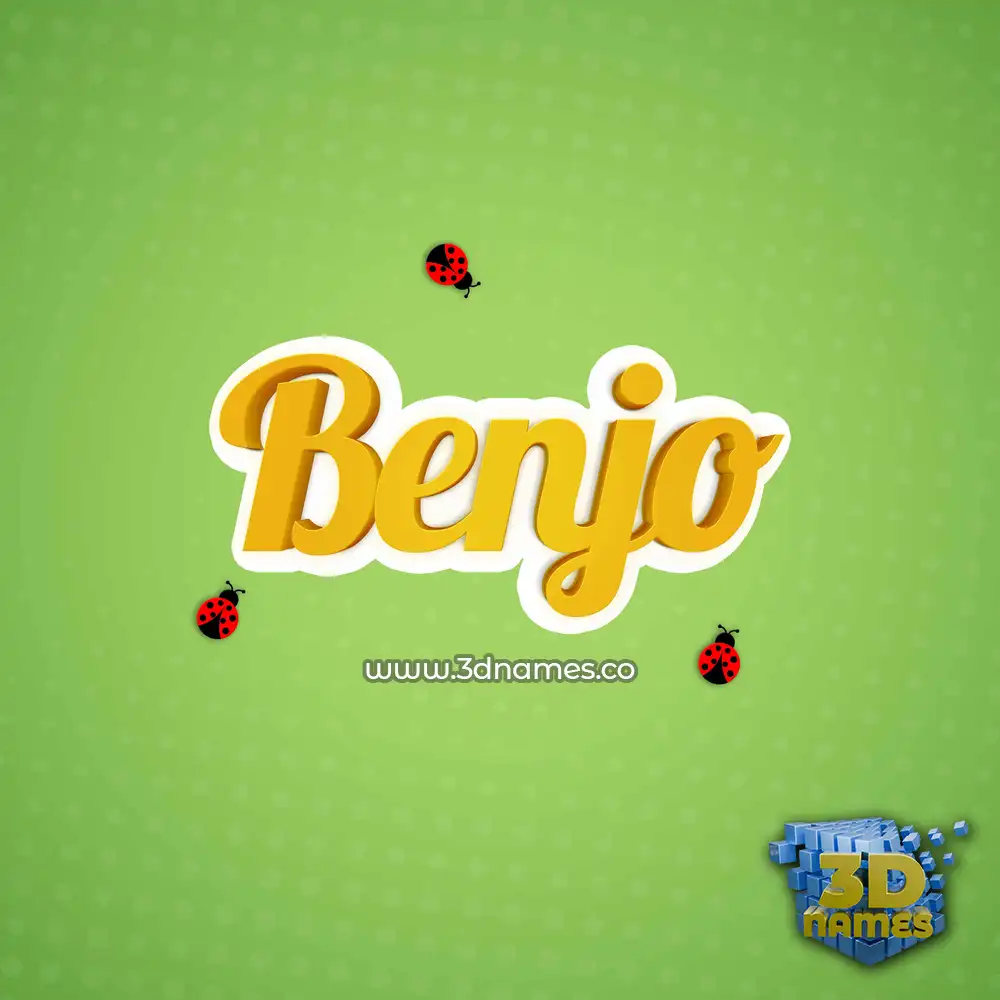 benjo in Ladybugs style - 3D name wallpaper