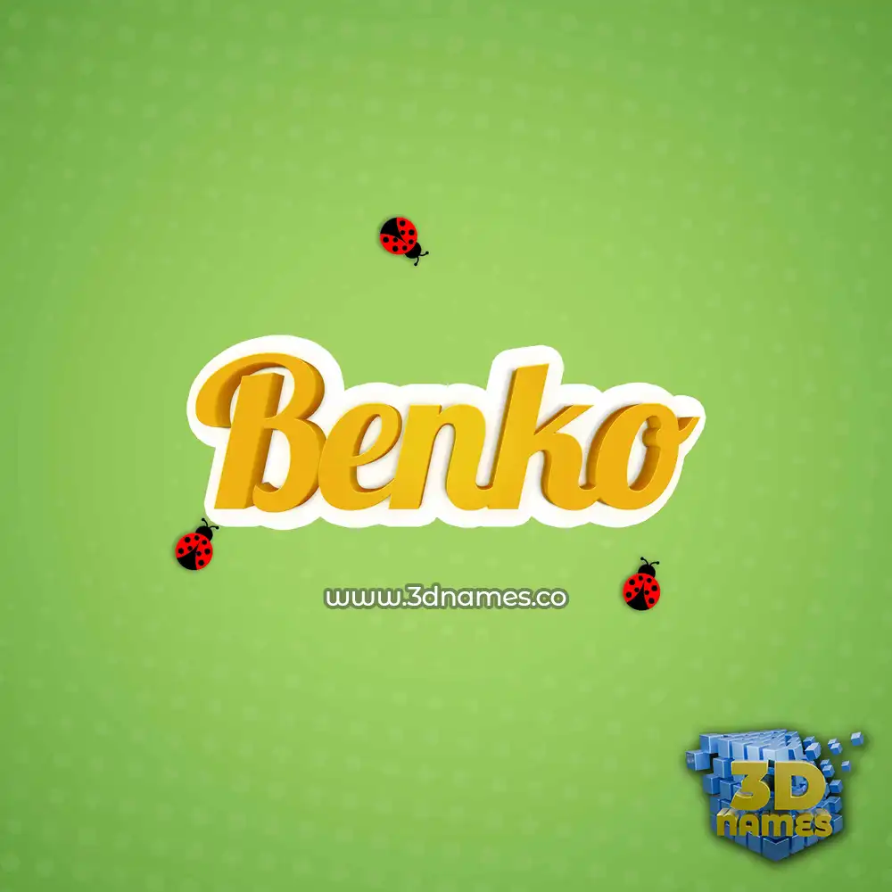 benko in Ladybugs style - 3D name wallpaper