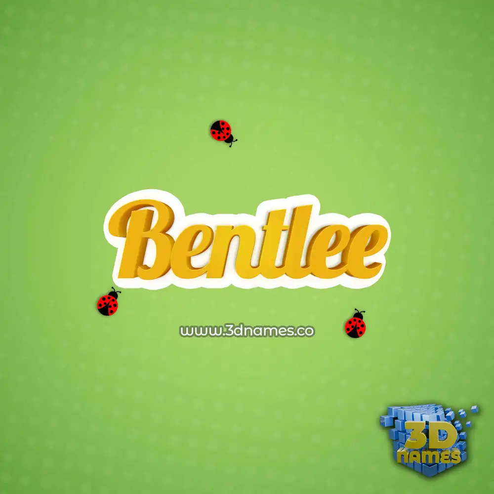 bentlee in Ladybugs style - 3D name wallpaper