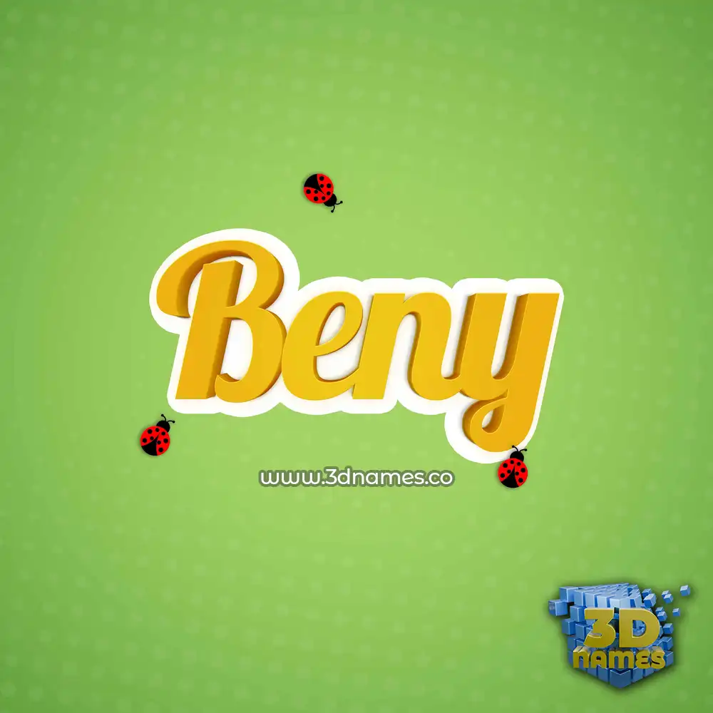 beny in Ladybugs style - 3D name wallpaper