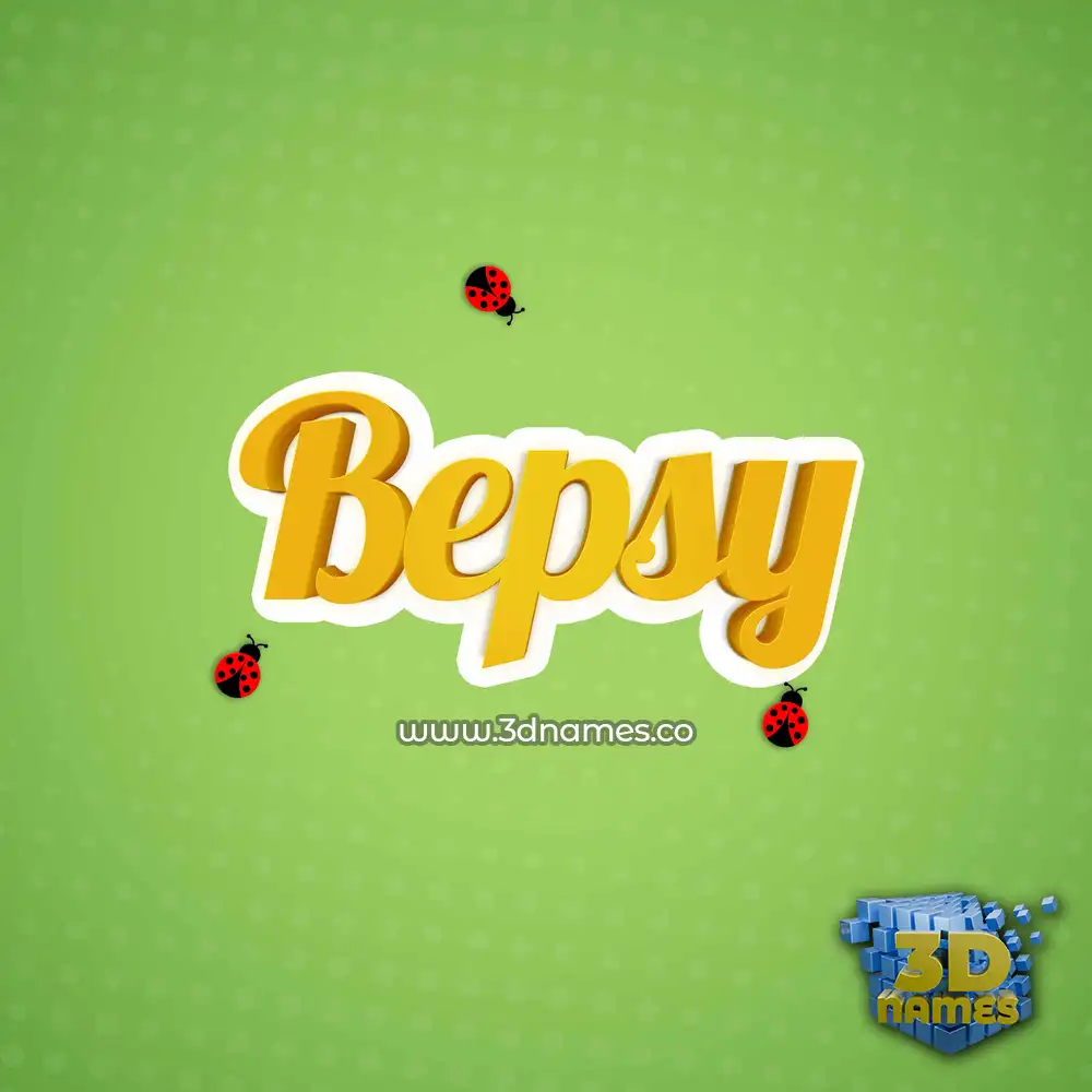 bepsy in Ladybugs style - 3D name wallpaper