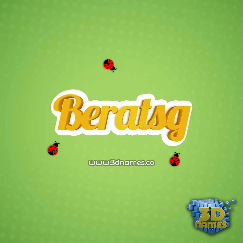 beratsg in Ladybugs style - 3D name wallpaper