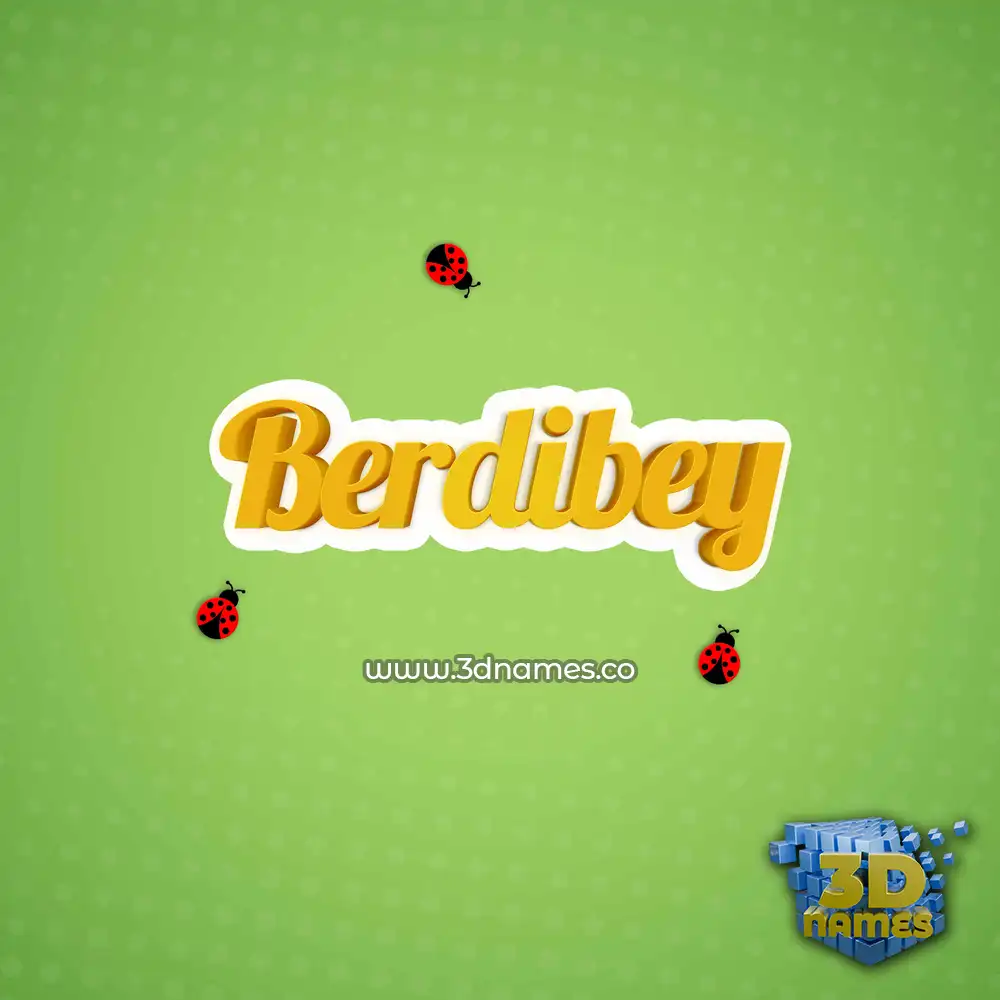 berdibey in Ladybugs style - 3D name wallpaper