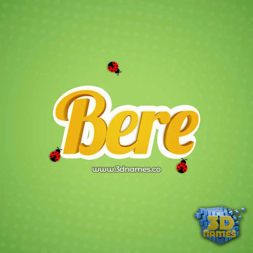 bere in Ladybugs style - 3D name wallpaper