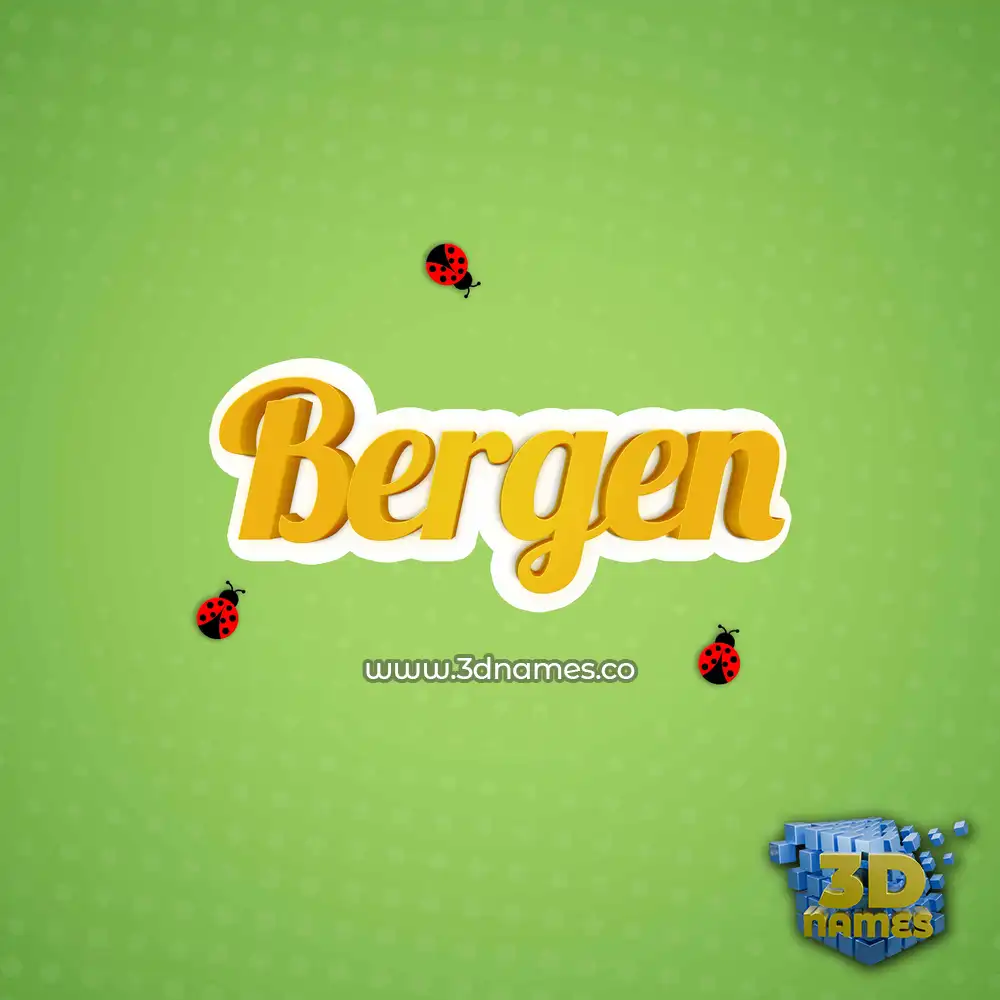 bergen in Ladybugs style - 3D name wallpaper