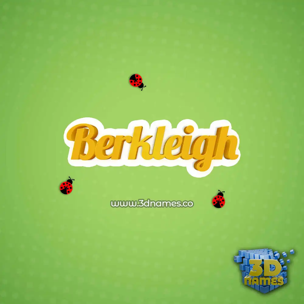 berkleigh in Ladybugs style - 3D name wallpaper