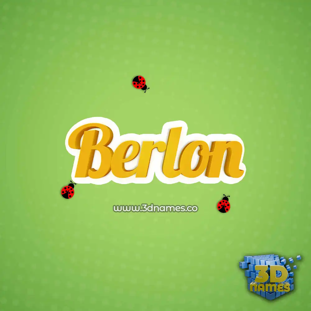 berlon in Ladybugs style - 3D name wallpaper