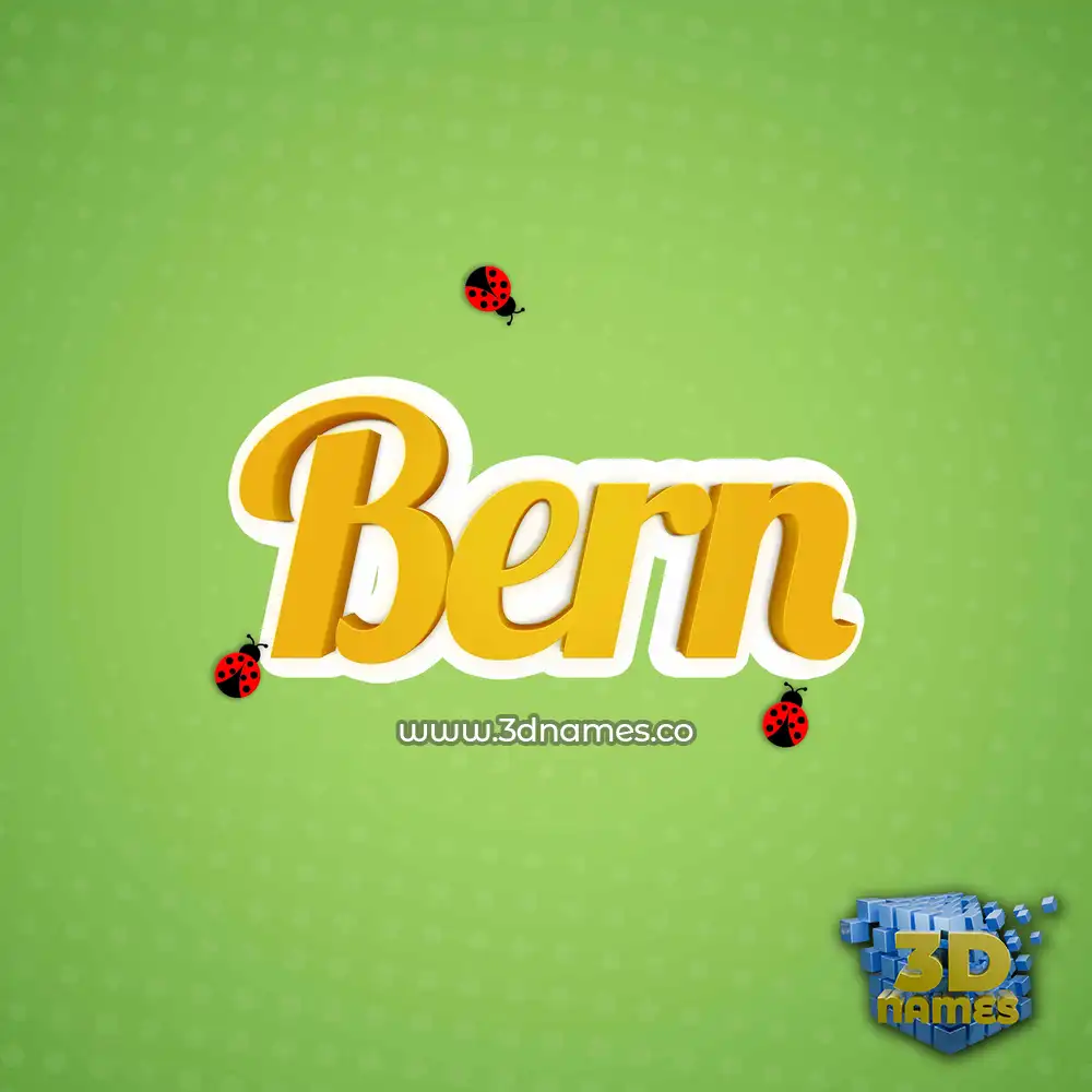 bern in Ladybugs style - 3D name wallpaper