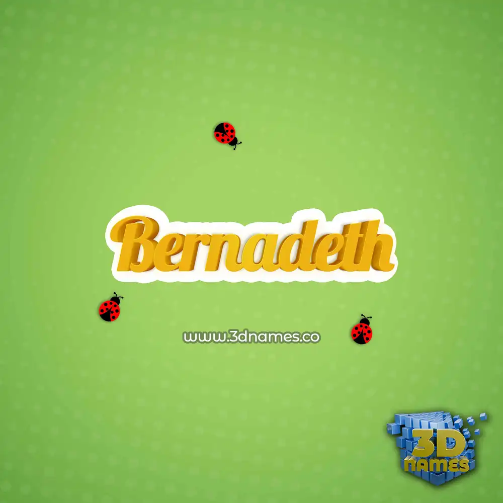bernadeth in Ladybugs style - 3D name wallpaper