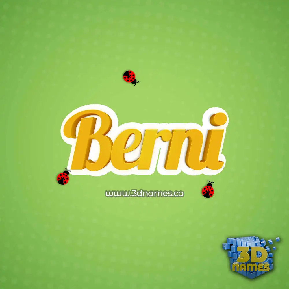 berni in Ladybugs style - 3D name wallpaper