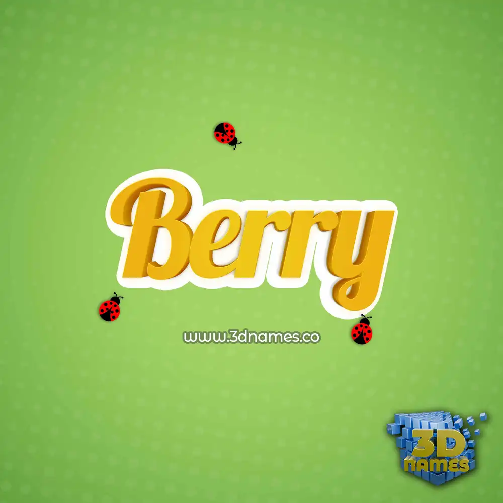 berry in Ladybugs style - 3D name wallpaper