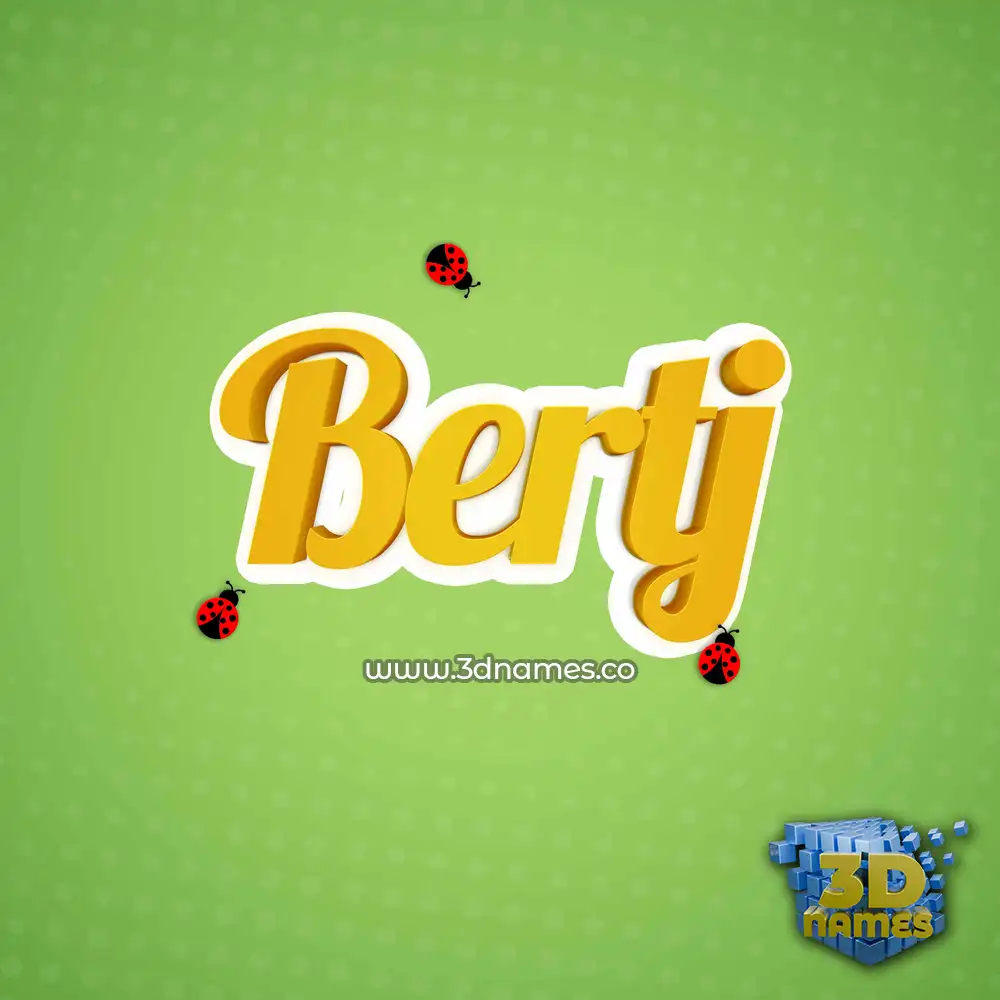 bertj in Ladybugs style - 3D name wallpaper