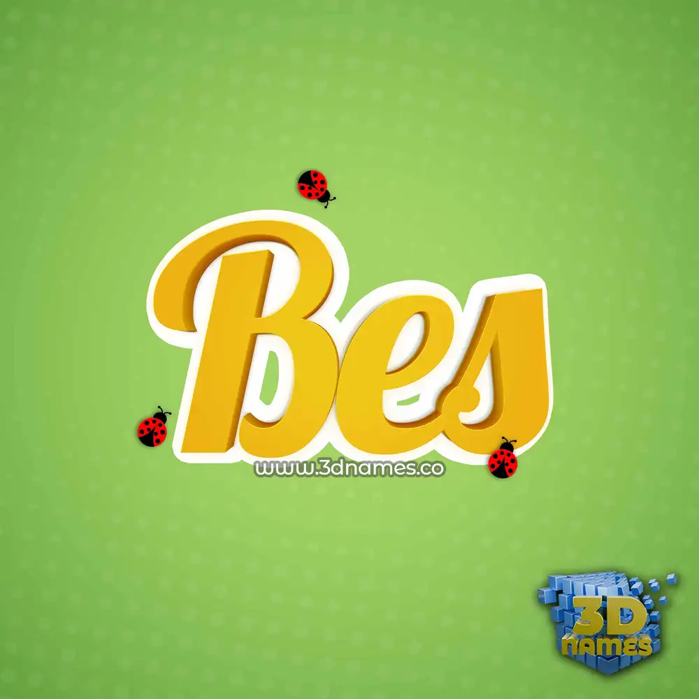 bes in Ladybugs style - 3D name wallpaper
