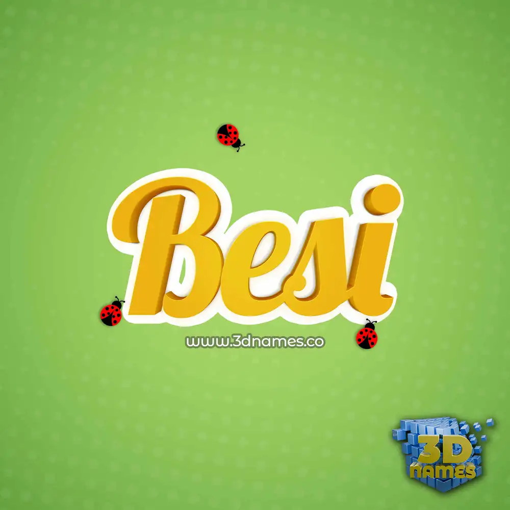 besi in Ladybugs style - 3D name wallpaper