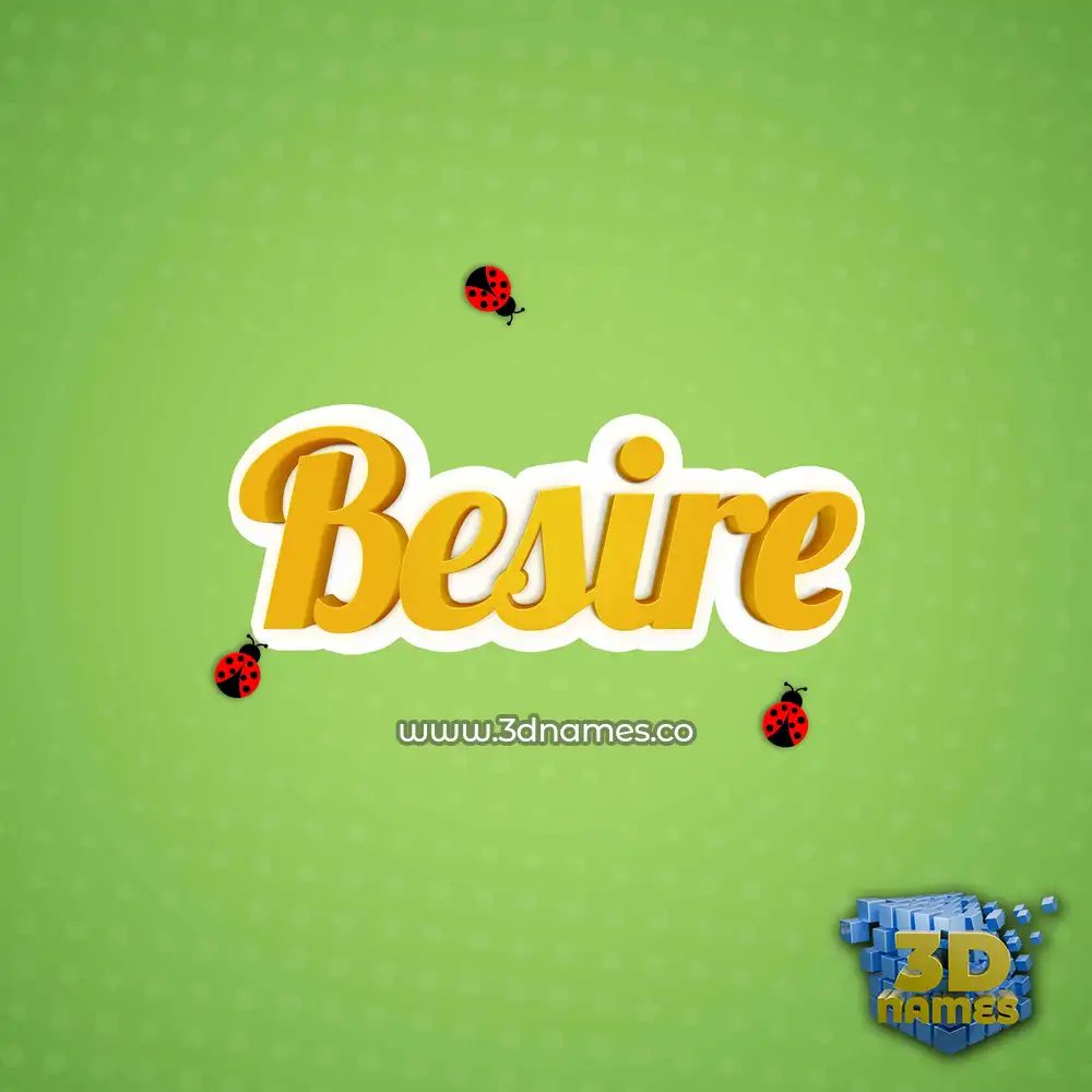 besire in Ladybugs style - 3D name wallpaper