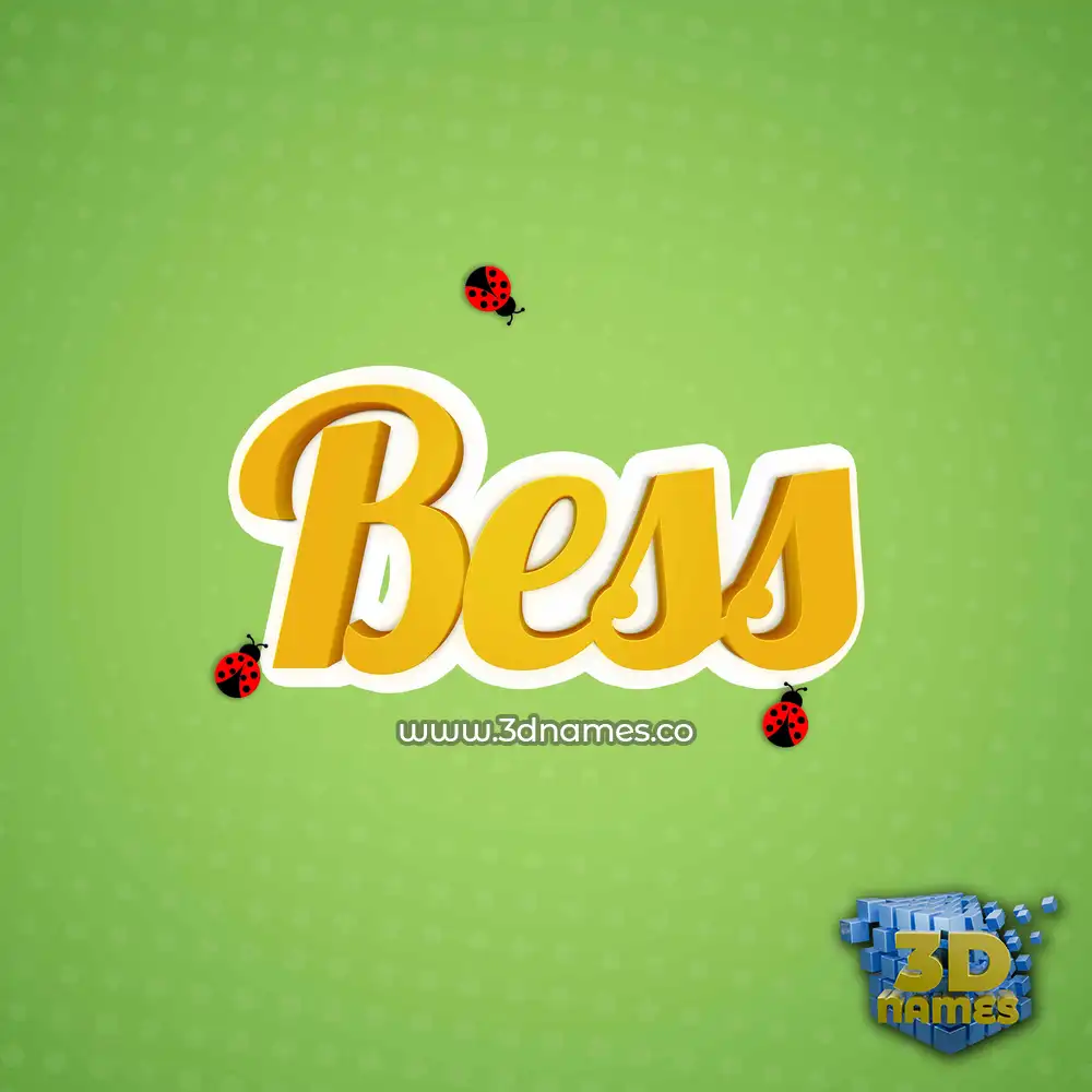 bess in Ladybugs style - 3D name wallpaper