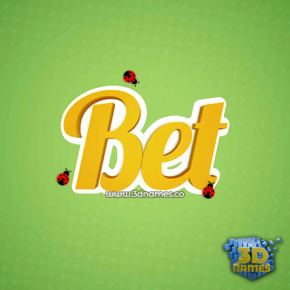 bet in Ladybugs style - 3D name wallpaper
