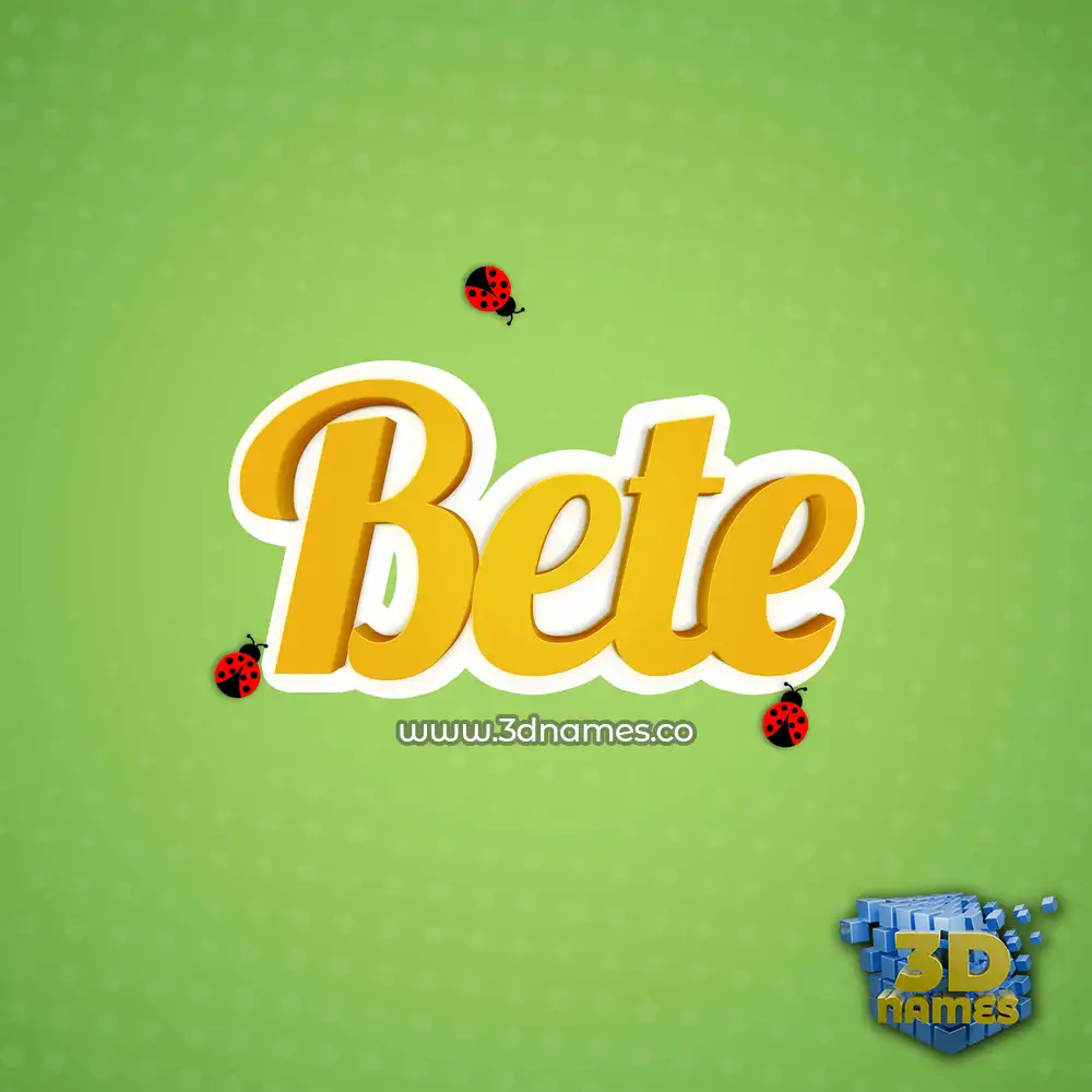 bete in Ladybugs style - 3D name wallpaper
