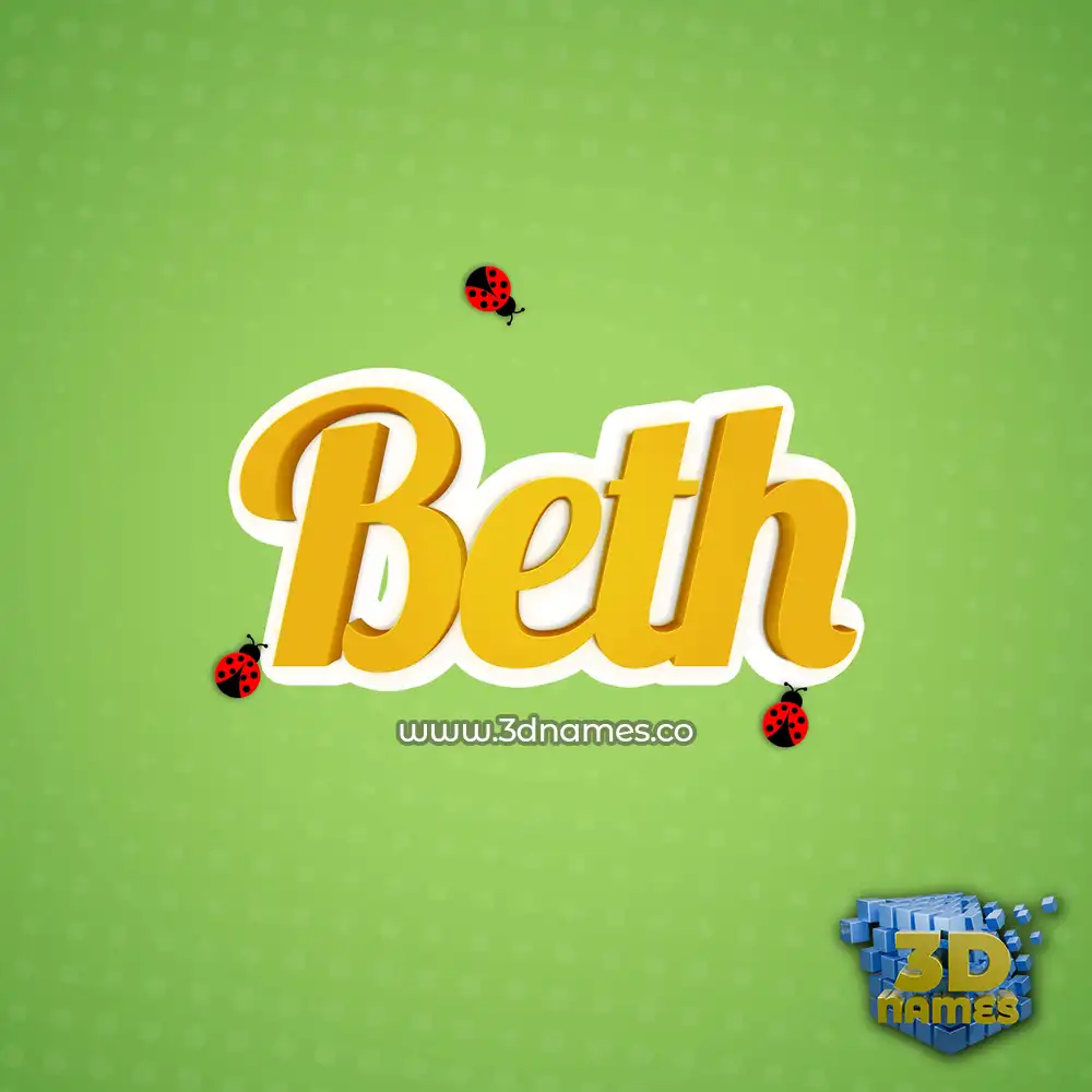 beth in Ladybugs style - 3D name wallpaper