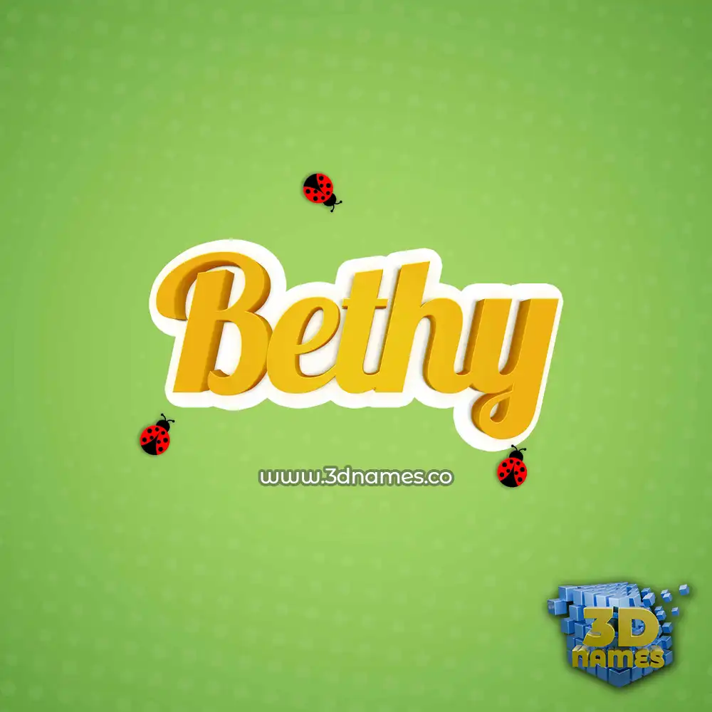 bethy in Ladybugs style - 3D name wallpaper