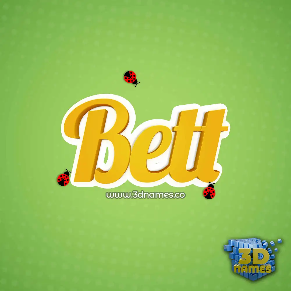 bett in Ladybugs style - 3D name wallpaper
