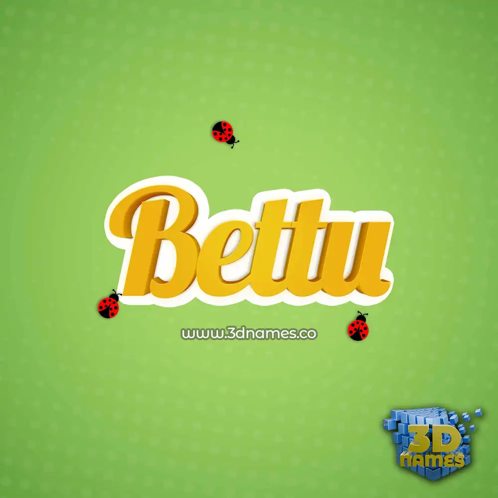 bettu in Ladybugs style - 3D name wallpaper