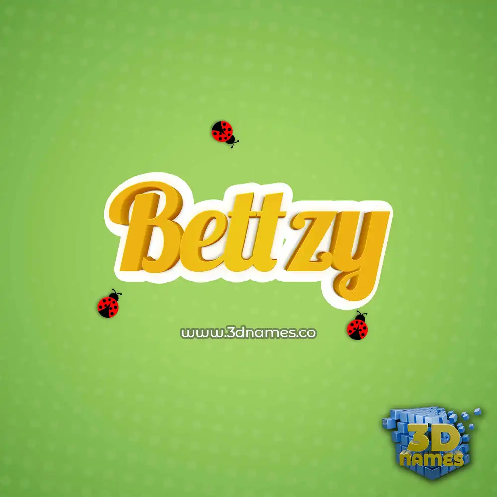 bettzy in Ladybugs style - 3D name wallpaper