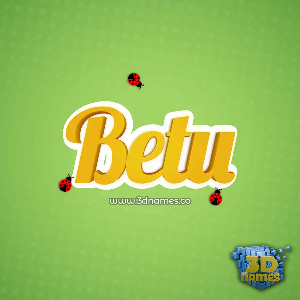 betu in Ladybugs style - 3D name wallpaper