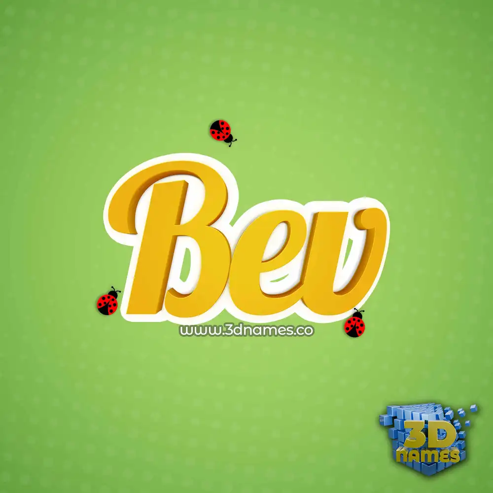 bev in Ladybugs style - 3D name wallpaper